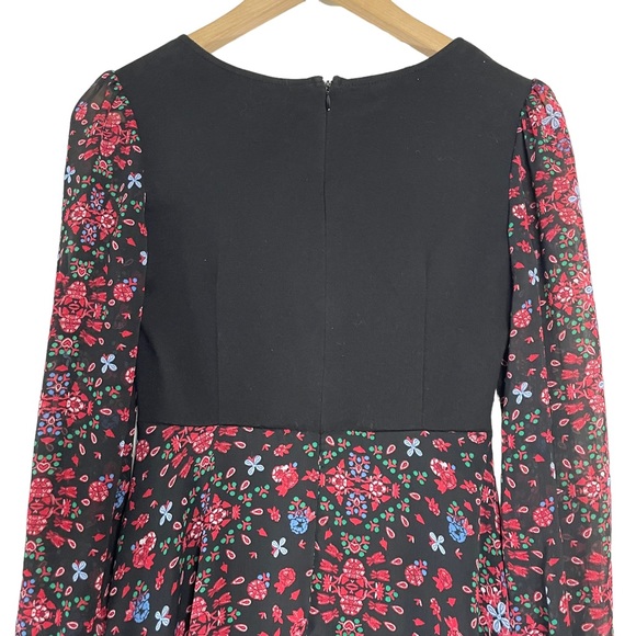 Disney Snow White Seven Dwarfs Black Floral Lace Up Princess Dress Size Small - Picture 7 of 10